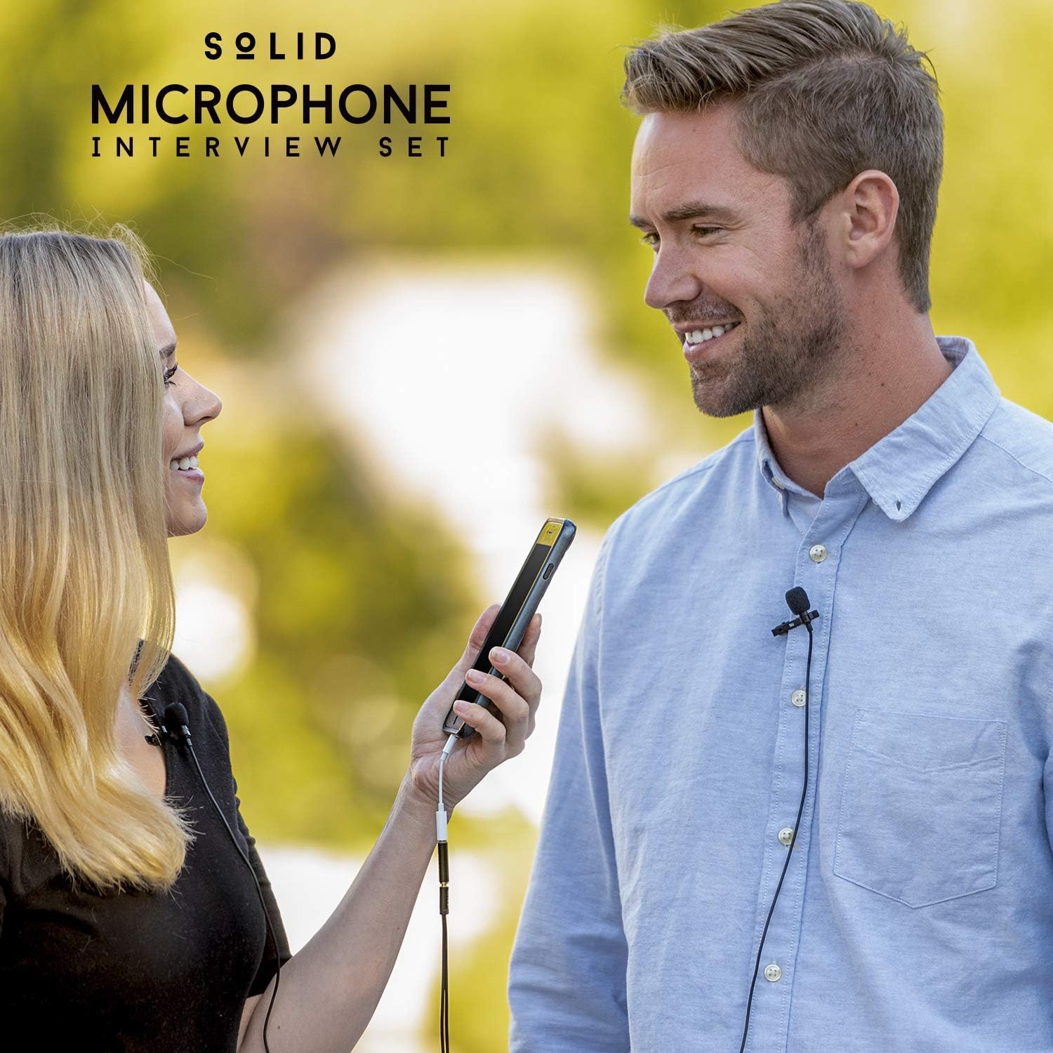 SoLID (TM) Lavalier Lapel Microphone 2 Pack Complete Set Omnidirectional Mic for Desktop PC Computer, Mac, Smartphone, iPhone, GoPro, DSLR, Camcorder for Podcast, YouTube, Vlogging, and DJs: Musical Instruments