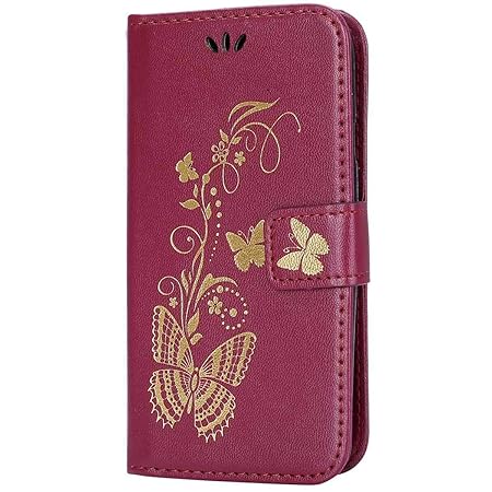 Felfy Hülle Galaxy S3 Leder Flip,Galaxy S3 Neo Tasche mit Kartenfach,Galaxy S3 Handyhüllen Leder Rotbraun PU Leder Wallet Kla
