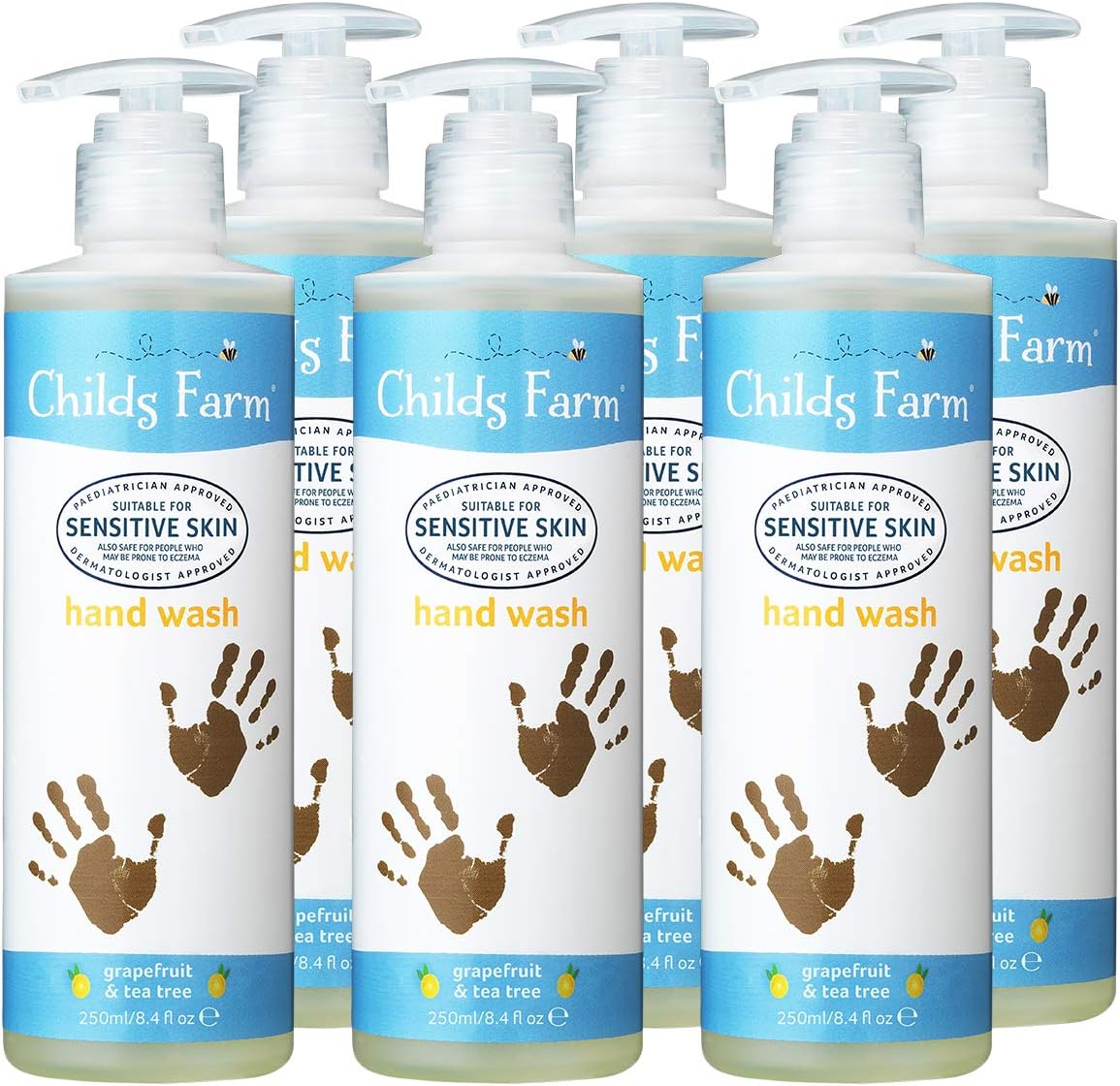 Childs Farm hand Wash, Grapefruit and Tea Tree Oil, 250 ml, Pack of 6