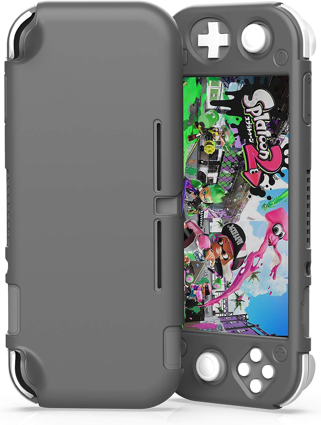 Protective Case for Nintendo Switch Lite, Vivefox Silicone Protective Rubber Cover Ultra Slim Durable Anti-Collision Anti-Scratch All-Round Silicone Case Shell for Nintendo Switch Lite 2019, Grey