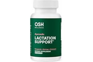 FRESHLY MOMS OSH Wellness Ayurvedic Lactation Supplement with Moringa, Fenugreek, Fennel Seeds & more | 100% Organic | Lactation Support | Breastfeeding Supplements | Milk Supply Increase | 60 Capsules