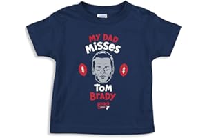 ROOKIE WEAR BY SMACK APPAREL My Dad Misses Tom Brady Baby Apparel for New England Football Fans (NB-7T)