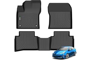 ANBINGO®-Floor Mats for Toyota Prius 2016-2022, Fits Toyota Prius Prime 2017-2021, (Not fit Prius C & Prius V) - All Weather Protection TPE Car Floor Liners 1st & 2nd Row Accessories Black