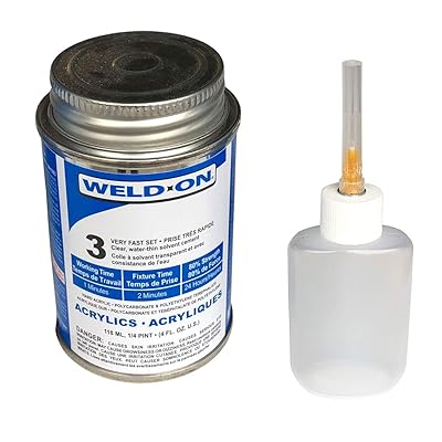 SCIGRIP Weld-On #3 Adhesive, 4 oz. and Weld-On Applicator Bottle with Needle