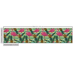 Ambesonne Flamingo Fabric by The Yard, Tropical