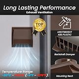 Repa Market 4 Inch Exhaust Vent with Rain Cover Backdraft Damper Brown ABS view 4