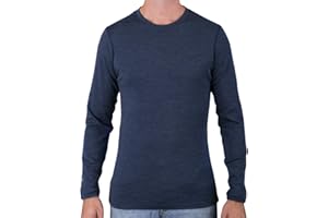 MERIWOOL Mens Base Layer - 100% Merino Wool Midweight Long Sleeve Thermal Shirt