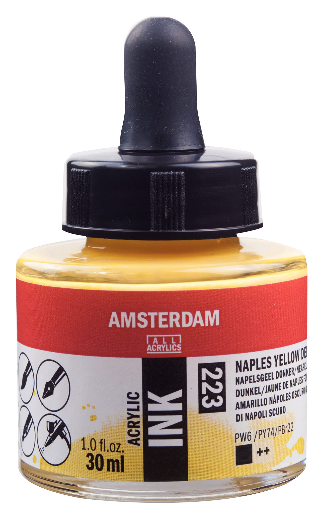 Amsterdam ACRYLC Ink Yello, Naples Yellow Deep, One Size
