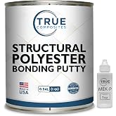 True Composites Polyester Bonding Putty, 1 Quart Kit | Fiber-reinforced filler for fiberglass, wood &amp; structural repairs.