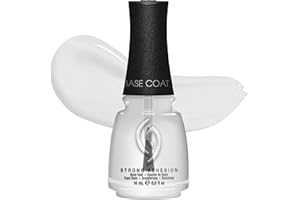 China Glaze CG Strong Adhesion Base Coat – Clear Nail Polish Base Coat Gel for Long-Lasting Color, Chip Resistant, Salon & DIY Manicure, 0.5 fl oz