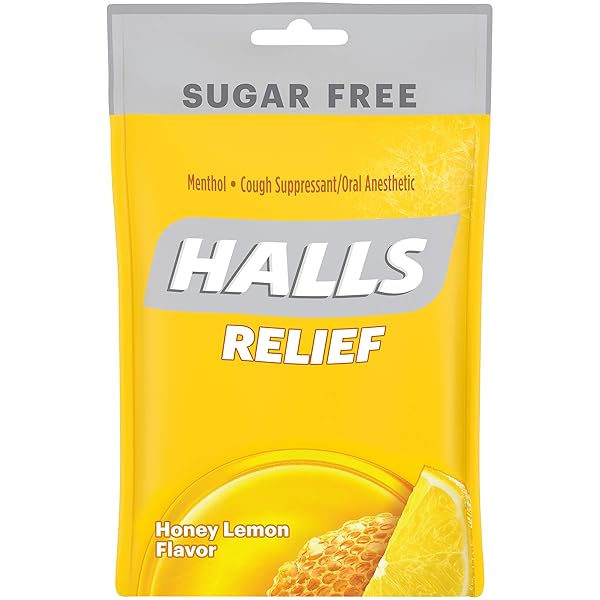 HALLS COUGH DROP, S/F, HNY LEMN, 25-COUNT (PACK OF 6)