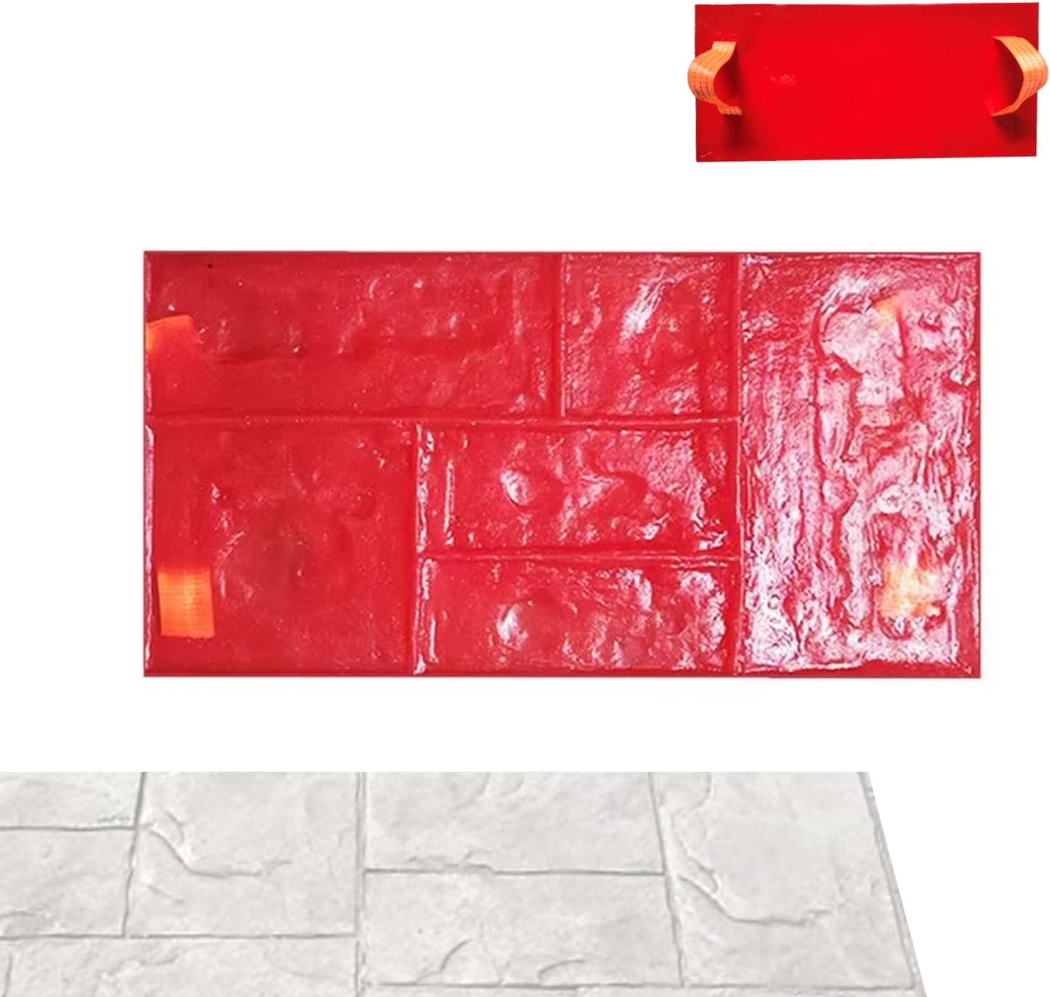 Hardscaping Materials - Realistic Concrete Texture Mat Concrete Seamless Stamp Mat Polyurethane Concrete Texture Stamp Mat,texture Skin Provides Natural-looking Textures on Walls or Concrete Ground. (02)