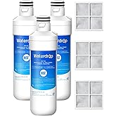 Waterdrop ADQ747935 Refrigerator Water Filter and Air Filter, 3 Combo | Replacement for LG&reg; LT1000PC, LT1000P&reg;/PCS ThinQ&reg;, LFXS26973S, LMXS28626S, LMWS27626S, LFXS28596S, ADQ74793501 and LT120F&reg;