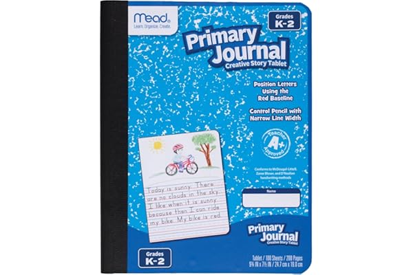 Mead Primary Journal, Half Page Ruled, Grades K-2, 7 1/2