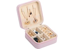 Small Travel Jewelry Case Organizer,Mini Travel Essentials for Women,Bridesmaid Gifts Birthday Gifts for Women,Small Jewelry 