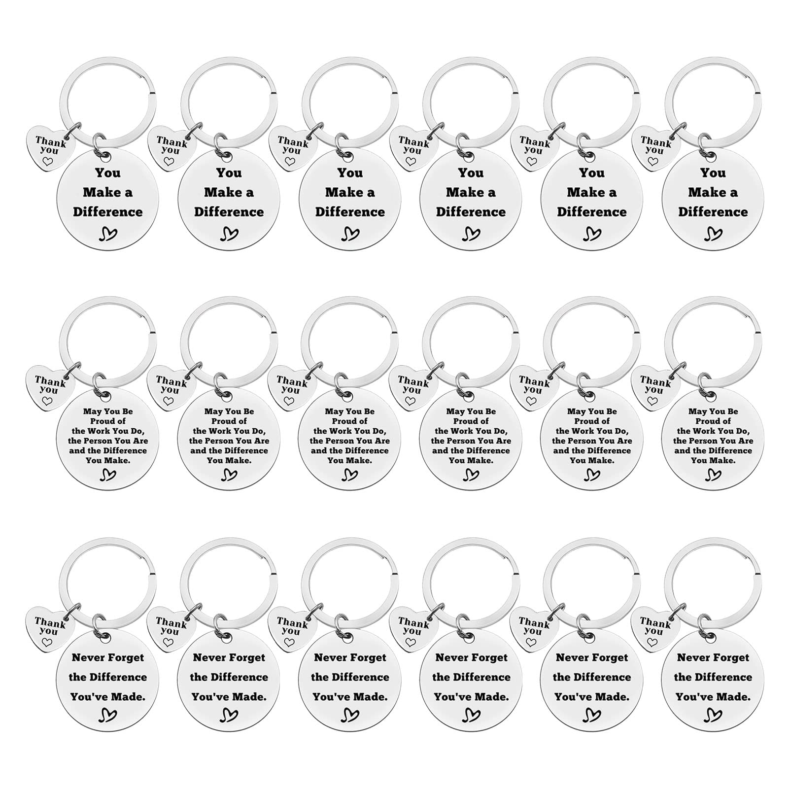 Ximalun 18 Pcs Thank You Gifts Colleague Leaving Retirement Gifts Keyring Appreciation Gifts for Employee Staff Team Coworker Thank You Gift for Nurse Teacher Coach Mentor Social Worker
