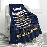Jekeno Cancer Care Gifts Blanket for Women Best Friend, Get Well Soon Gifts for Her Him, Cancer Fighter Inspirational Quote Chemo Patient Battle Blanket Gift Ideas for Women Men 50"x60"