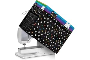 Kathyboom Rainbow Cute Cats Foldable Sewing Machine Dust Cover Sewing Accessories Organizer Compatible with Most Standard Sewing Machines