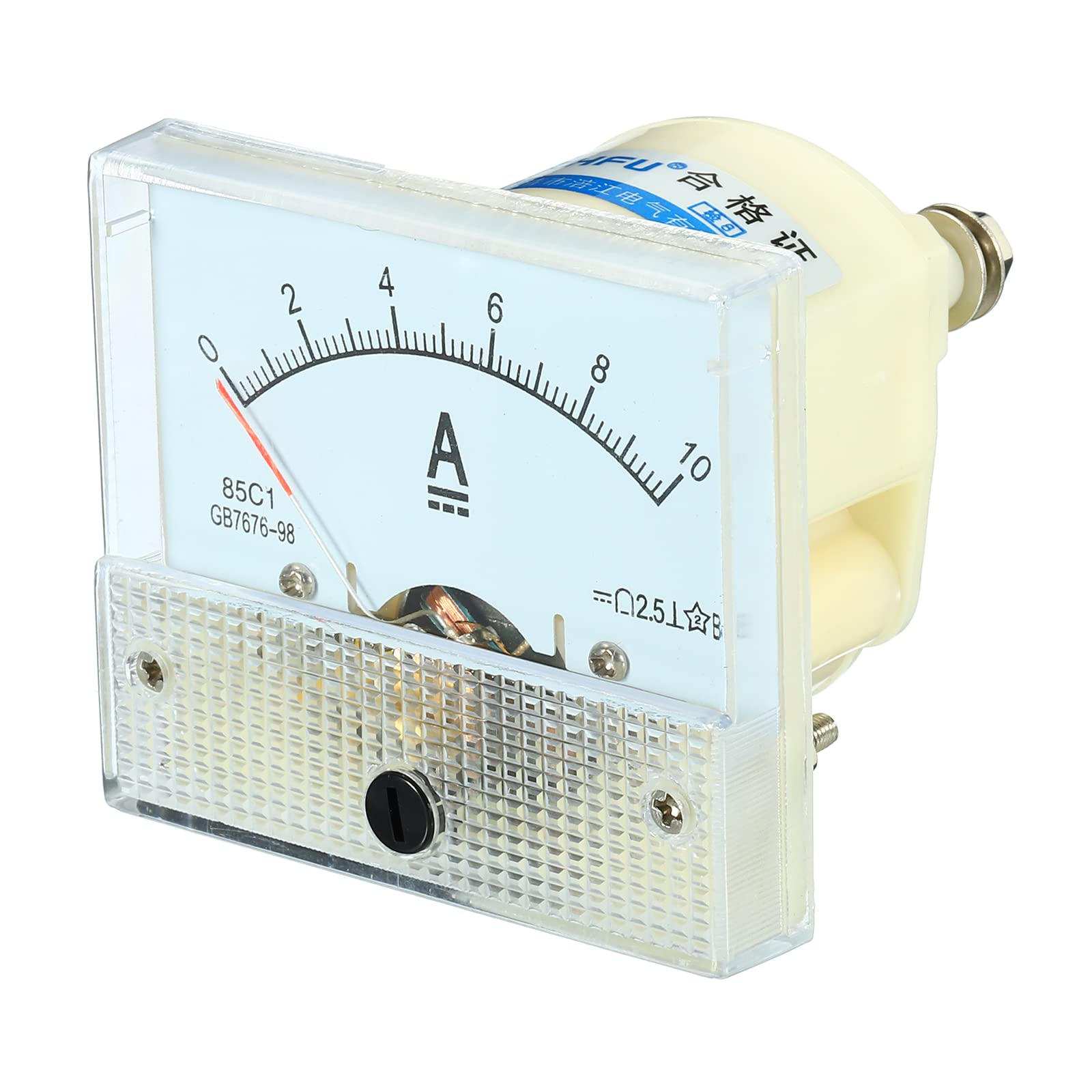 YOKIVE Analog Panel Ammeter, 85C1-A Ampere Meter Current Tester, Great for Office, Art, Home, Daily Use (DC 0-10A)