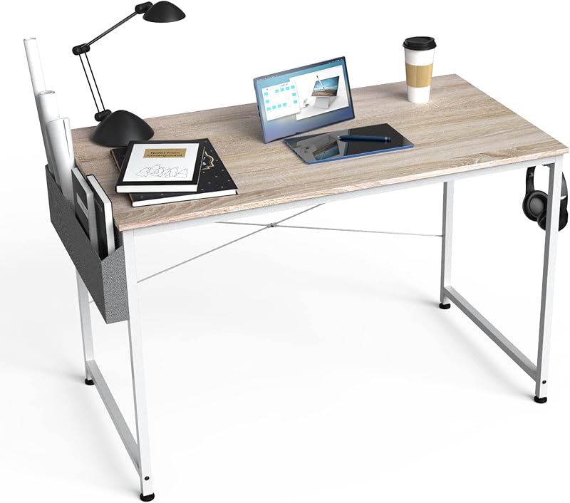 HOMIDEC Writing Computer Desk 80x50x75cm with Storage Bag & Hook