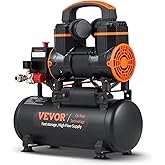 VEVOR 2.1 Gallon Air Compressor, 1.2HP 2.2 CFM@90PSI Air Compressors with Max. 116PSI Pressure, Oil Free Compressor Tank for 