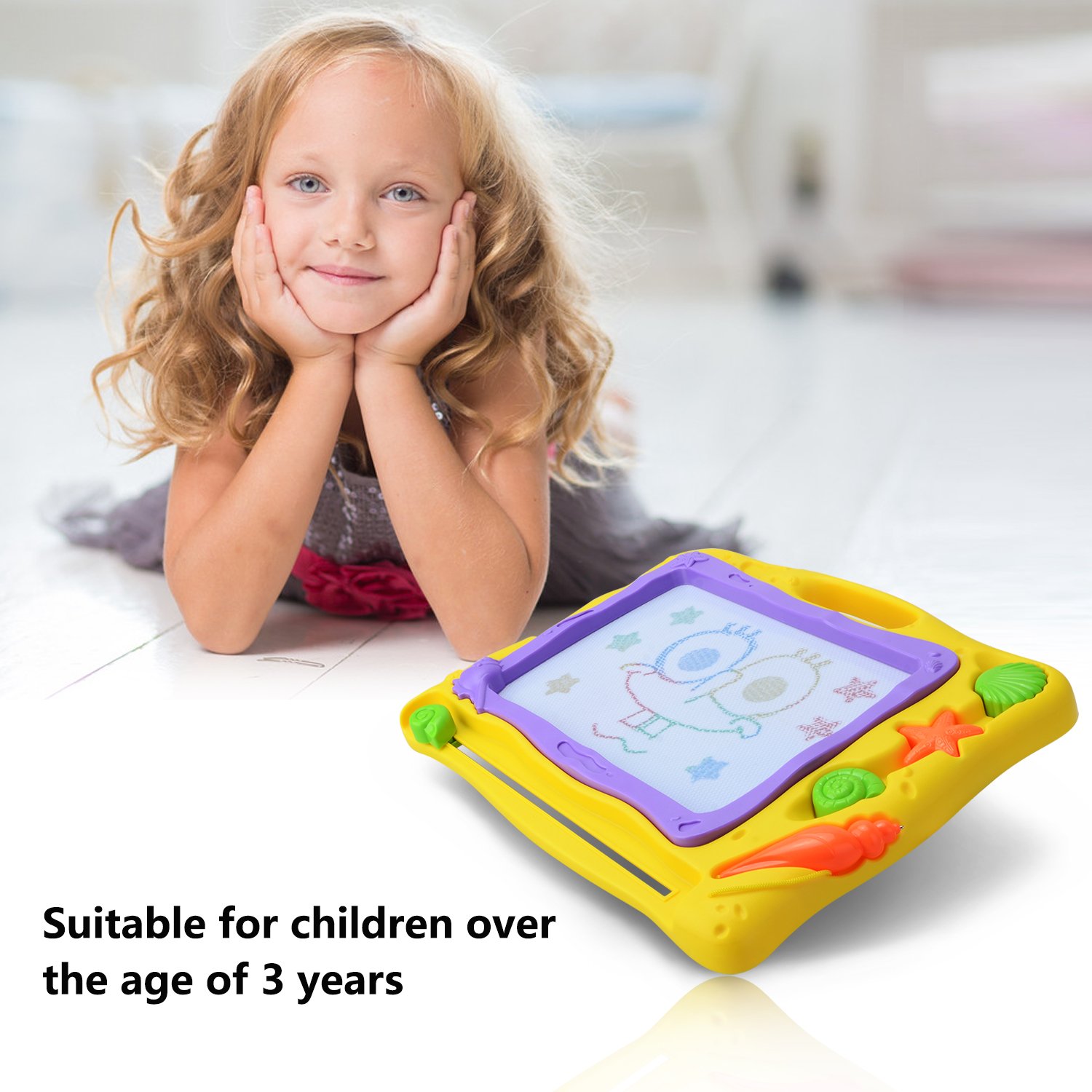 Moobom Tablero de escritura Tablero de dibujo magnético Tablero de dibujo magnético borroso extraíble, un gran regalo de Navidad