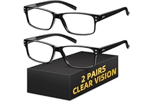 XVXV 2 Pairs +1.5 Reading Glasses,Blue Light Blocking Readers for Men Women,Anti Eyestrain/UV Lightweight Spring Hinges Eyeglasses