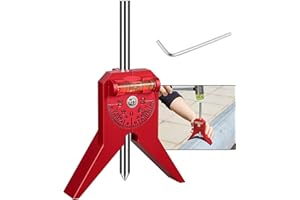 ZXZYHFTY Pipe Center Finder, Pipefitter Tools With Centering Head, Center Finder Tool for Measuring Pipes Diameter Over 0.5" and Up with 4" Y-Type Base and Adjustable Dial Bubble Protractor (Red)
