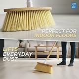 TDBS Bamboo Broom Indoor Floor Brush Natural Bamboo Handle 127cm view 3