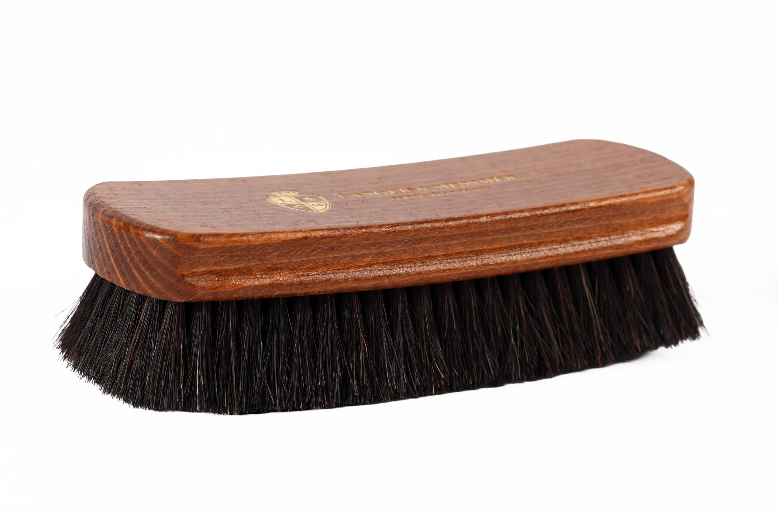 Langer & Messmer shoe brush made of fine horsehair for effective polishing of your shoes - The polishing brush for professional shoe care Individually or in a set of 2