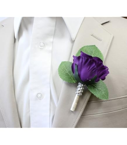 PATIKIL 23mm Corsage Decorative Holder, 8 Pcs Brooch Pin Vase Pocket Boutonnieres Holder With Bar Pins For Wedding Party DIY Crafts, Copper