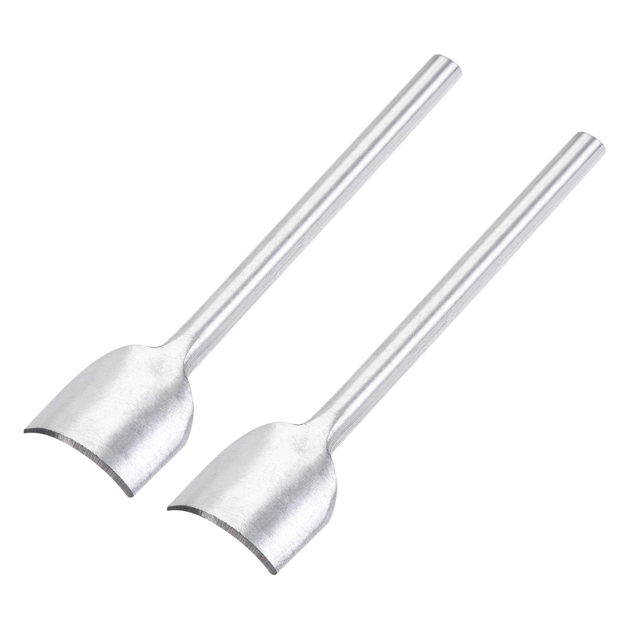 sourcing map Arc-Shaped Leather Cutter Punch 22mm Strap End Punch Tool for Crafting Strap Belt Wallet and Bag 2pcs — image 1