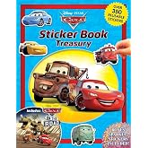 Disney Cars on the Road Sticker Book Treasury - Activity Books for kids, 350 reusable + sparkle stickers bonus, 6 books in 1, 96 pages of fun