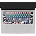 Sanfulin Keyboard Cover for MacBook Pro 14''/16'' (A2442 A2779 A2918 A2992 A2485 A2780 A2991) M1 M2 M3 Pro/Max, MacBook Air 13.6''/15'' (A2941 A3114 A2681 A3113) M2 M3, Red Flower