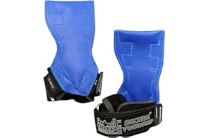 GRIP POWER PADS Lifting Grips PRO Weight Gloves Heavy Duty Barbell Gymnastics Straps Alternative to Power Hooks Deadlifts Adjustable Neoprene Padded Wrist Wrap