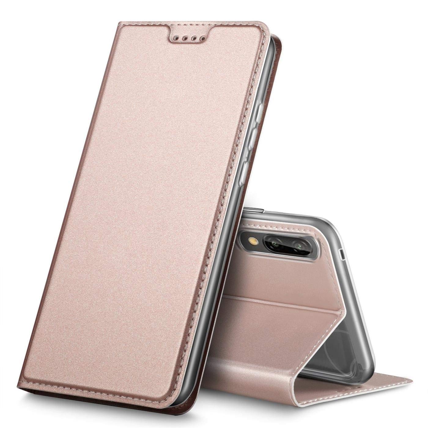 Verco Case compatible with Huawei P20, Flip Wallet Cover with Magnetic Closure for Huawei P20 Phone Case - rose gold