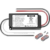 VEURCHY 12V Dimmable LED Driver 60W UL Listed, 120V to DC 12V Triac ELV/MLV LED Transformer Compatible with Lutron & Leviton Switches 60 Watt LEDs Power Supply 12 Volt for Strip Cabinet Light