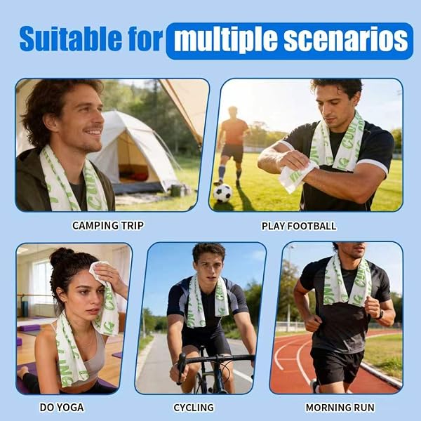 30 PACK COOLING BODY WIPES, ALCOHOL-FREE COOLING TOWELETTES COOLING TOWEL ALTERNATIVE FOR OUTDOOR SPORTS, CAMPING, HIKING, WORKOUT & HOT WEATHER(GREEN)