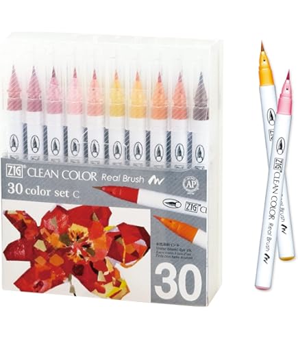 NUOBESTY 15-Piece Refillable Fountain Brush Pens - Water Brush Calligraphy Set For Beginners