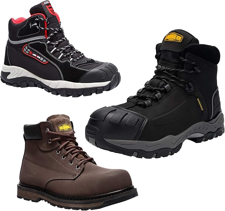 LARNMERN Steel Toe Boots for Men Safety Work Shoes（11.5） Shoes