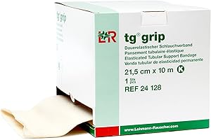 Lohmann & Rauscher Tg Grip, Size K, 21.5cm x 10m, Elasticated Tubular Compression Bandage for Light & Comfortable Support, Sleeve for Sprains, Strains, Soft Tissue Injuries, Skin Friendly Stockinette