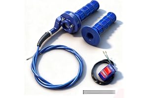 YRHHBYH 7/8 22mm Twist Throttle Accelerator Handle Grips for Pit Bike Mini Bike Throttle Cable Kit 4-Stroke Dirt Bike Pocket Bike for 50cc 90cc 110cc 125cc150cc 200cc 250cc (Blue)