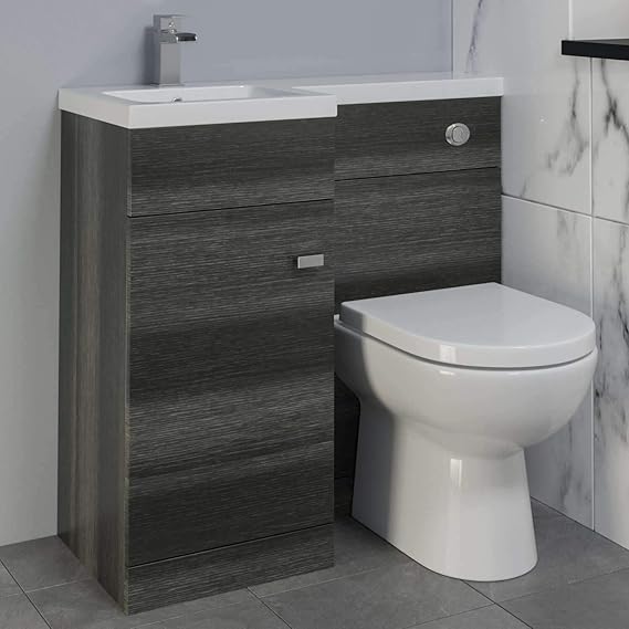 Aurora 900mm Bathroom Vanity Unit Basin & Toilet Combined Furniture