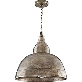 Capital Lighting 330313XN Sedona Handcrafted Sand-Cast Aluminum Industrial Metal Dome Pendant Ceiling Light, 1-Light 100 Watt