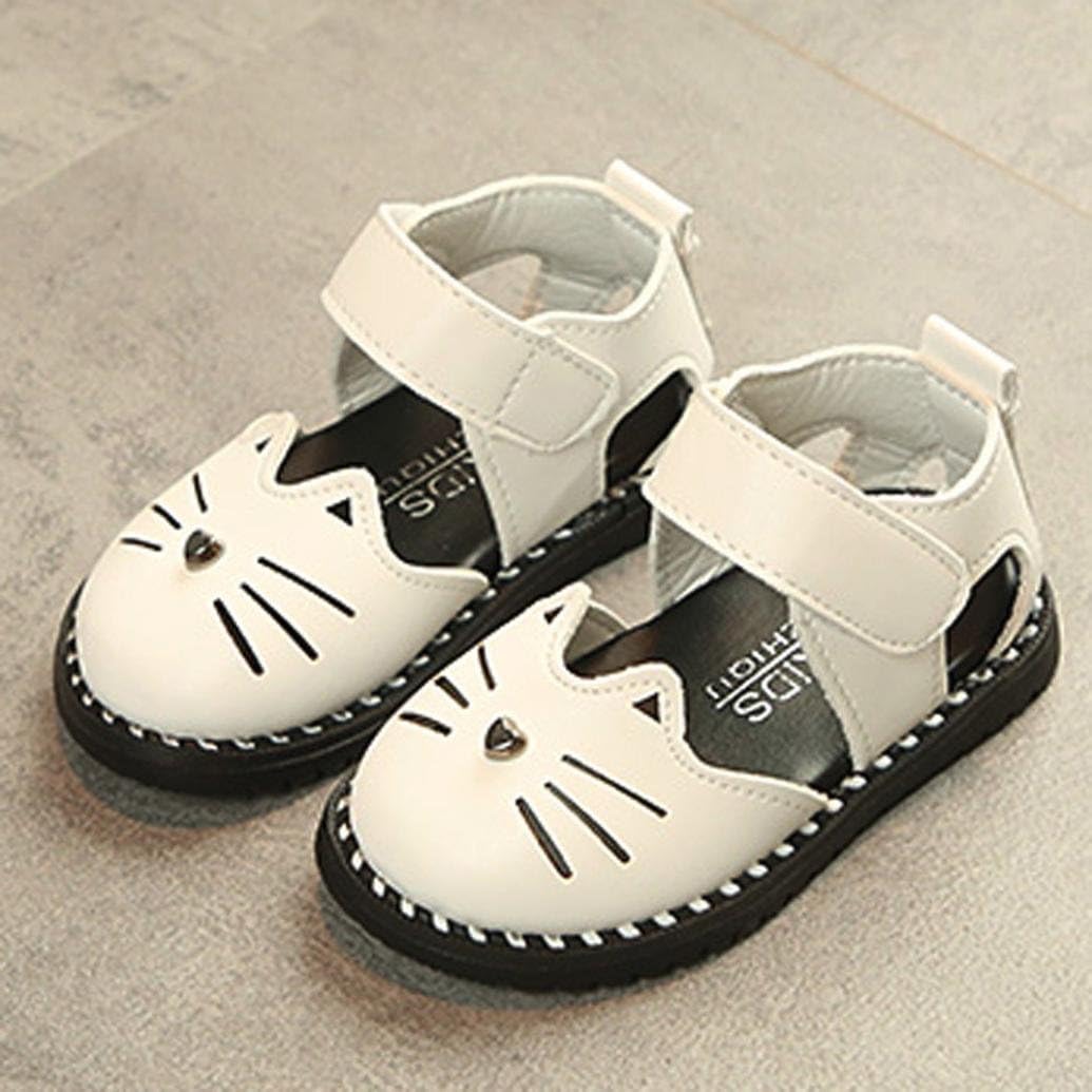 Sinwo Kid Baby Fashion Sneaker Child Girls Casual Sandals Kawaii Cat Leather Pricness Shoes