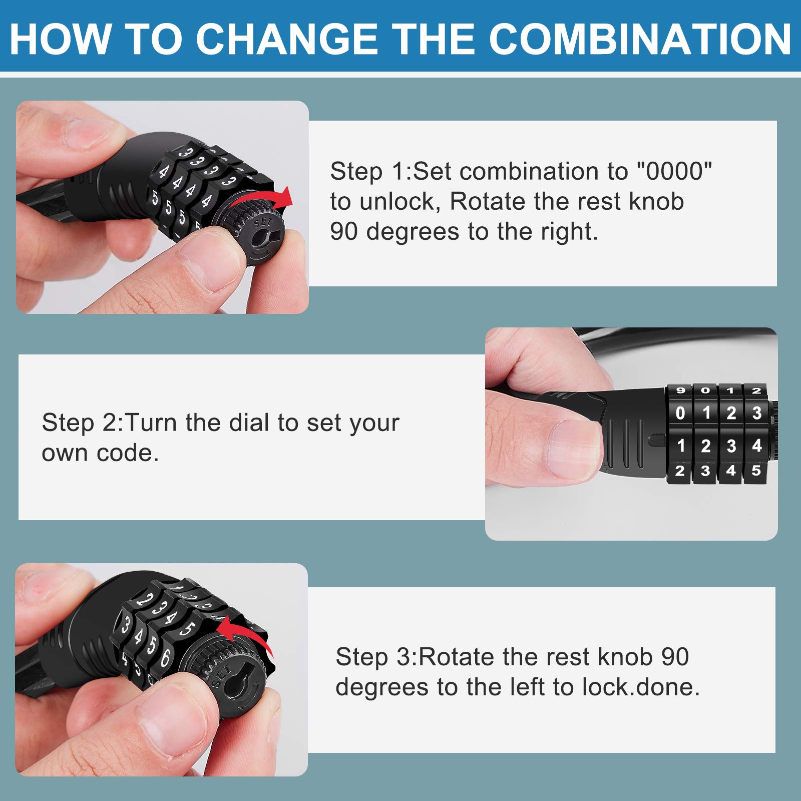 Refrigerator Lock, Upgraded 4 Digit Fridge Lock for French-door Refrigerators, Cabinet Locks, Easy to Set and Use
