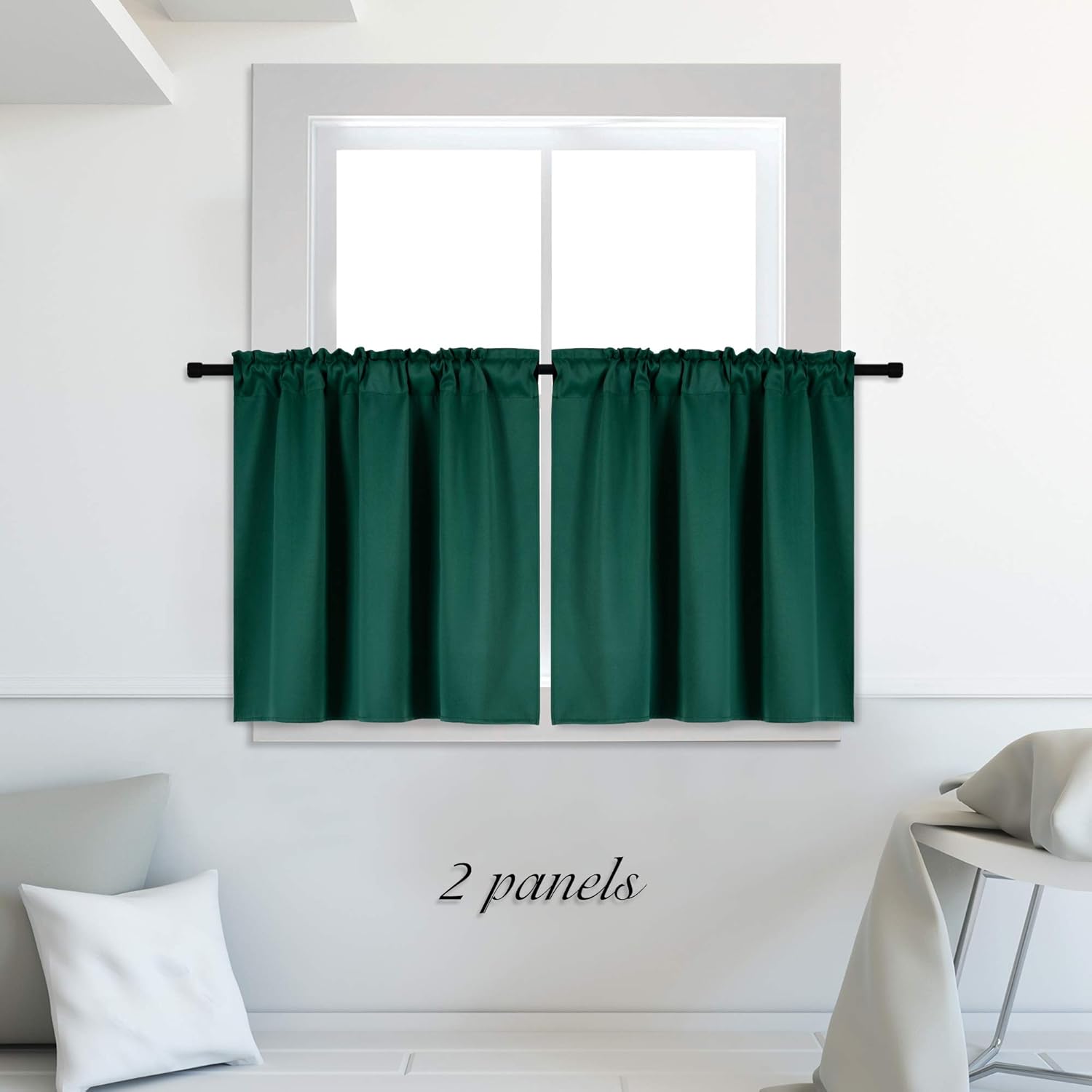 Amazon Com Donren Dark Emerald Hunter Green Blackout Curtain
