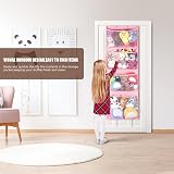 VISATOR Over Door Storage Teddy Hammock Toy Net Pink view 4