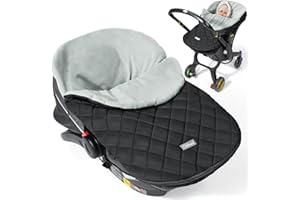 Orzbow Canopy Style Bunting Bag to Protect Baby from Cold and Winter Weather in Car Seats and Strollers, Blackout, Infant (Bl