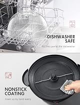 Yabano Popcorn Maker 5L 800W Nonstick Plate Electric Stirring Quick-Heat Black view 4
